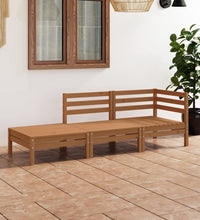 3-tlg. Garten-Lounge-Set Honigbraun Massivholz Kiefer