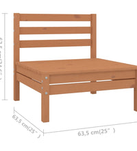 5-tlg. Garten-Lounge-Set Massivholz Kiefer Honigbraun