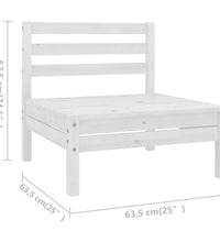 4-tlg. Garten-Lounge-Set Massivholz Kiefer Weiß