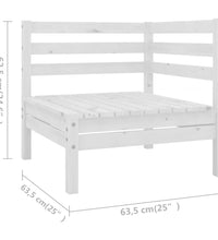 4-tlg. Garten-Lounge-Set Massivholz Kiefer Weiß