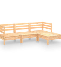 4-tlg. Garten-Lounge-Set Massivholz Kiefer