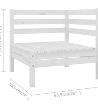 4-tlg. Garten-Lounge-Set Massivholz Kiefer Weiß