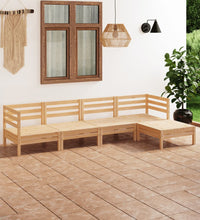 5-tlg. Garten-Lounge-Set Kiefer Massivholz