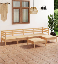 6-tlg. Garten-Lounge-Set Massivholz Kiefer