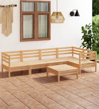 6-tlg. Garten-Lounge-Set Kiefer Massivholz