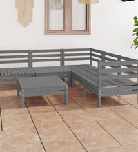 6-tlg. Garten-Lounge-Set Massivholz Kiefer Grau