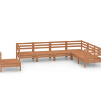 7-tlg. Garten-Lounge-Set Massivholz Kiefer Honigbraun