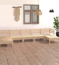 7-tlg. Garten-Lounge-Set Massivholz Kiefer