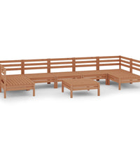 8-tlg. Garten-Lounge-Set Honigbraun Massivholz Kiefer