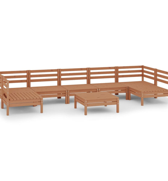 8-tlg. Garten-Lounge-Set Honigbraun Massivholz Kiefer