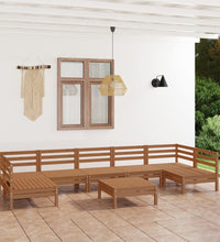 8-tlg. Garten-Lounge-Set Honigbraun Massivholz Kiefer