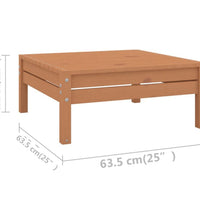 12-tlg. Garten-Lounge-Set Honigbraun Massivholz Kiefer