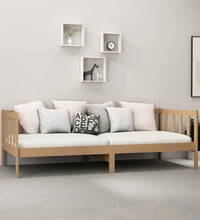 Tagesbett mit Matratze 90x200 cm Honigbraun Massivholz Kiefer