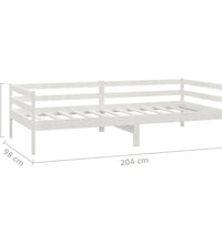 Tagesbett mit Schubladen Weiß 90x200 cm Massives Kiefernholz