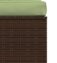 3-Sitzer-Sofa mit Kissen Braun Poly Rattan