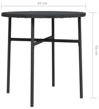Beistelltisch Schwarz 45 cm Poly Rattan