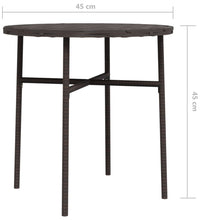 Beistelltisch Braun 45 cm Poly Rattan