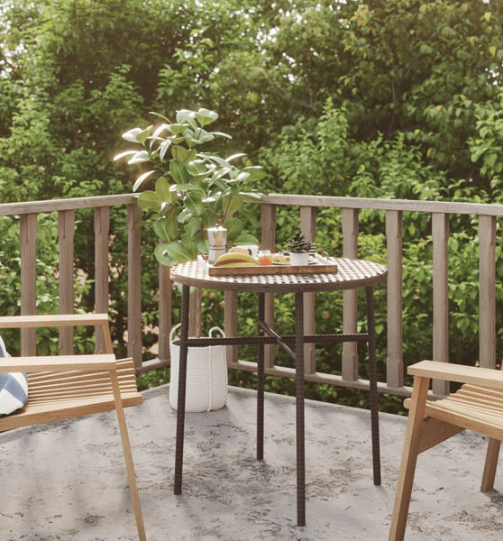 Beistelltisch Braun 45 cm Poly Rattan