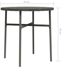 Beistelltisch Grau 45 cm Poly Rattan