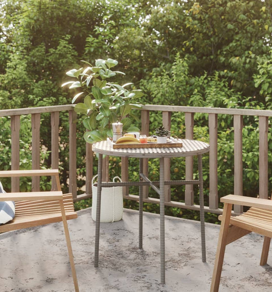 Beistelltisch Grau 45 cm Poly Rattan