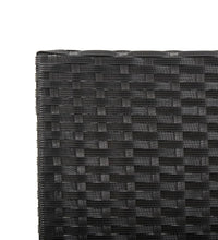 Gartenbank mit Kissen Schwarz 176 cm Poly Rattan