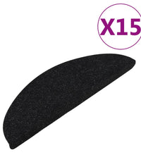 Stufenmatten Selbstklebend 15 Stk. 65x22,5x3,5 cm Schwarz