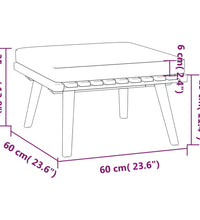 6-tlg. Garten-Lounge-Set mit Kissen Massivholz Akazie