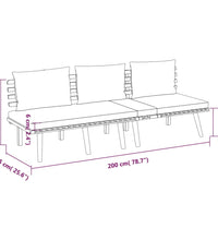 4-tlg. Garten-Lounge-Set mit Kissen Massivholz Akazie