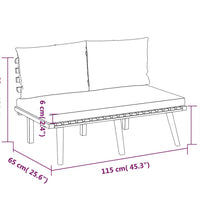 8-tlg. Garten-Lounge-Set mit Kissen Massivholz Akazie