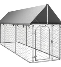 Outdoor-Hundezwinger mit Dach 400x100x150 cm