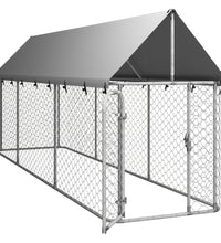 Outdoor-Hundezwinger mit Dach 400x100x150 cm