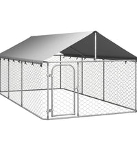 Outdoor-Hundezwinger mit Dach 400x200x150 cm
