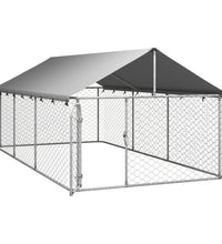 Outdoor-Hundezwinger mit Dach 400x200x150 cm