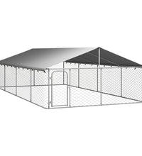 Outdoor-Hundezwinger mit Dach 600x300x150 cm