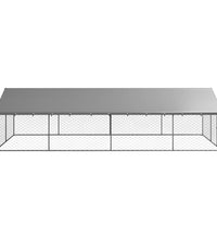 Outdoor-Hundezwinger mit Dach 600x300x150 cm