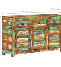 Sideboard 110x30x65 cm Altholz Massiv