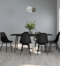 Esszimmerstühle 6 Stk. Schwarz PP