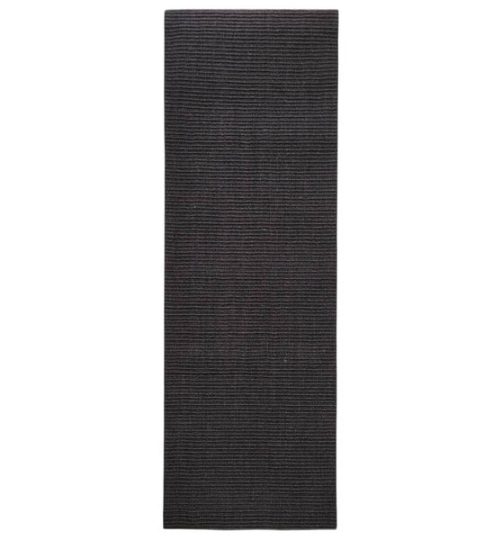 Teppich Natur Sisal 66x200 cm Schwarz