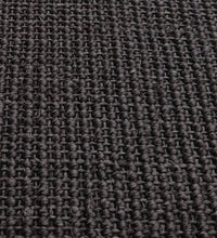 Teppich Natur Sisal 66x200 cm Schwarz