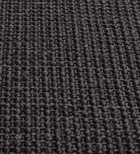 Teppich Natur Sisal 66x350 cm Schwarz