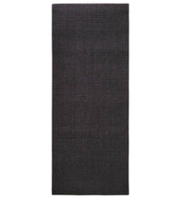 Teppich Natur Sisal 80x200 cm Schwarz