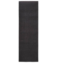 Teppich Natur Sisal 80x250 cm Schwarz