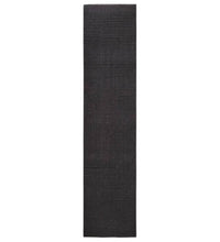 Teppich Natur Sisal 80x350 cm Schwarz