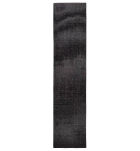 Teppich Natur Sisal 80x350 cm Schwarz