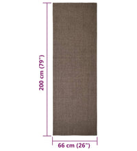 Teppich Natur Sisal 66x200 cm Braun