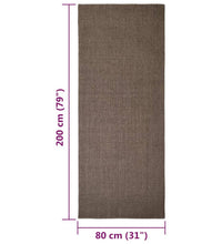 Teppich Natur Sisal 80x200 cm Braun