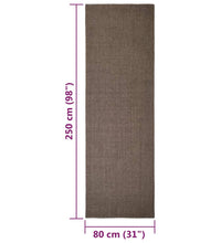 Teppich Natur Sisal 80x250 cm Braun