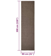 Teppich Natur Sisal 80x300 cm Braun