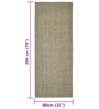 Teppich Natur Sisal 80x200 cm Grün