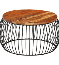 Couchtisch Ø68 cm Massivholz aus Altholz